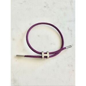 Plum purple H logo rope bracelet